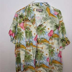 Tropical Floral Button Down Shirt